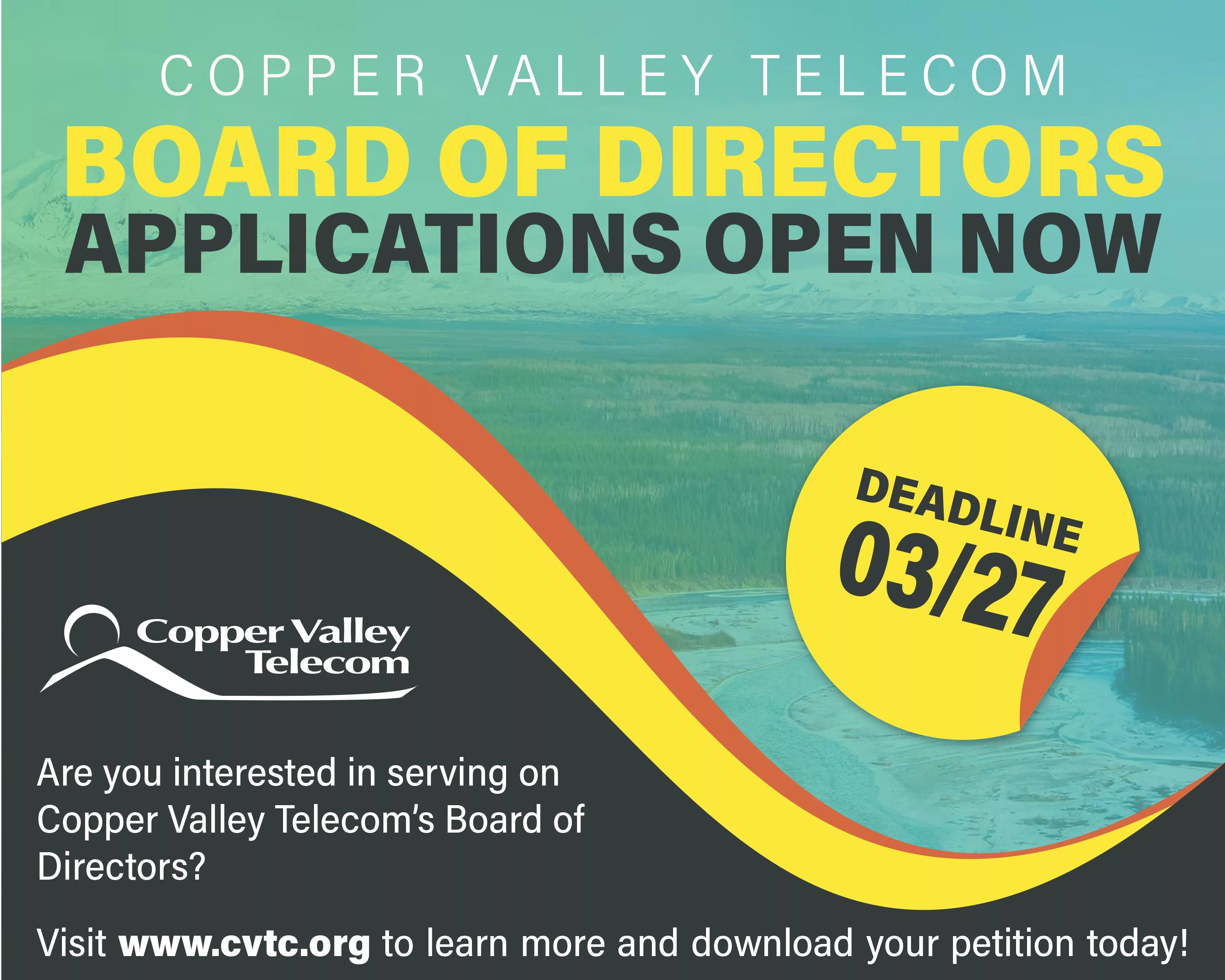 Copper Valley Telecom Board Applications Open