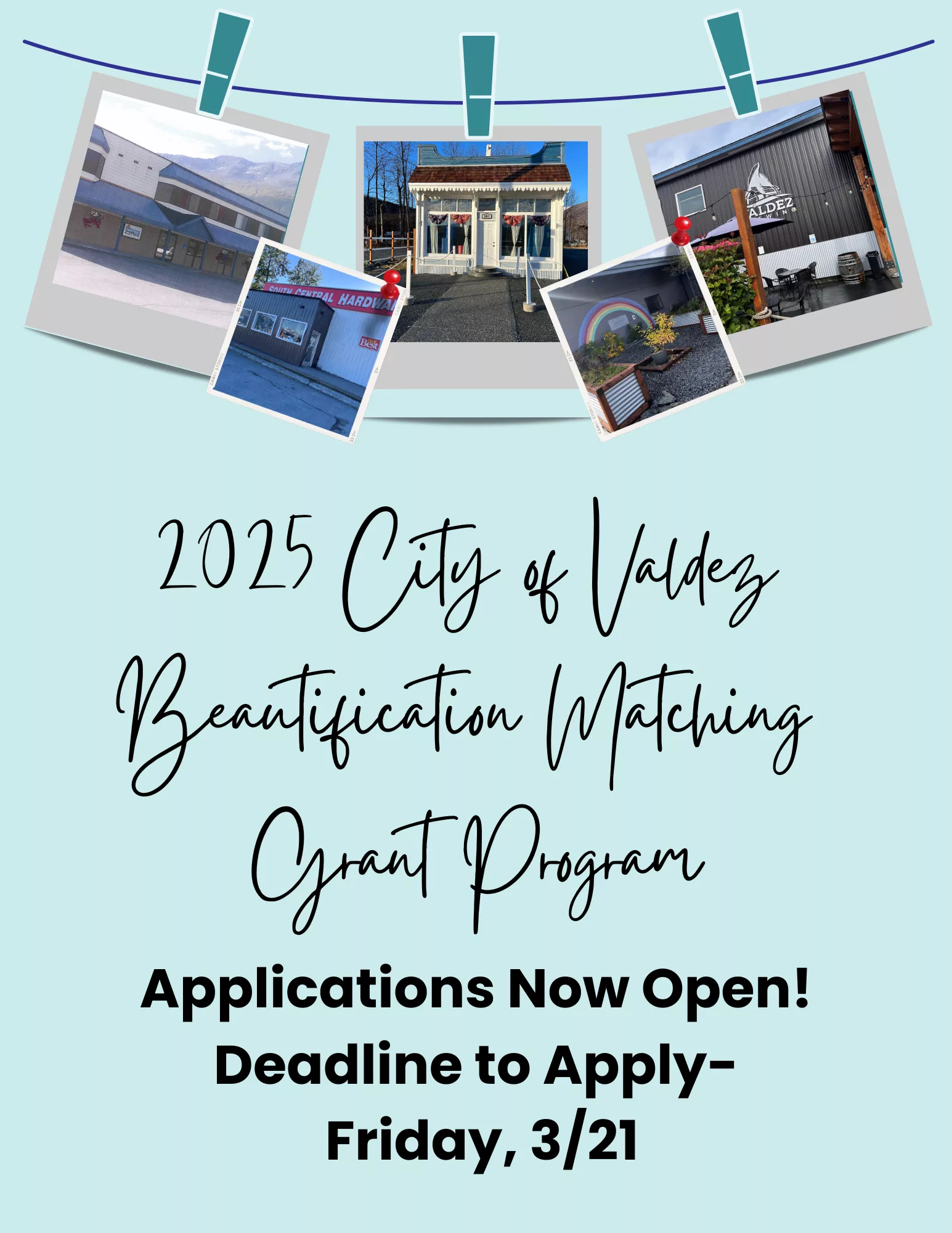 2025 City of Valdez Beautification Matching Grant