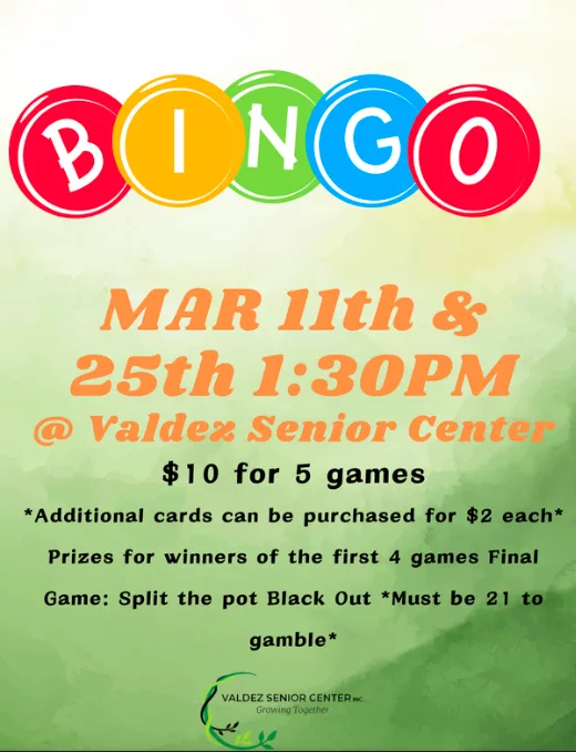 Valdez Senior Center Bingo