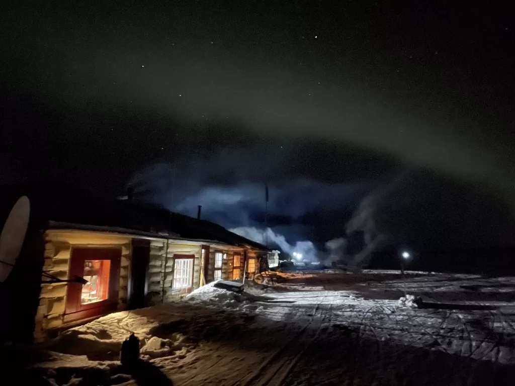 Tolovana Roadhouse, built in 1924, is the only remaining rest stop mushers used in the 1925 Serum Run. Iditarod mushers also used it in 2025. Photo by Ned Rozell.