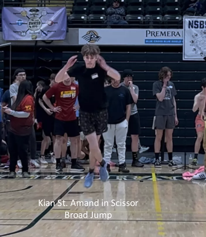 Kain St Amand in Scissor Broad Jump, NYO 2025