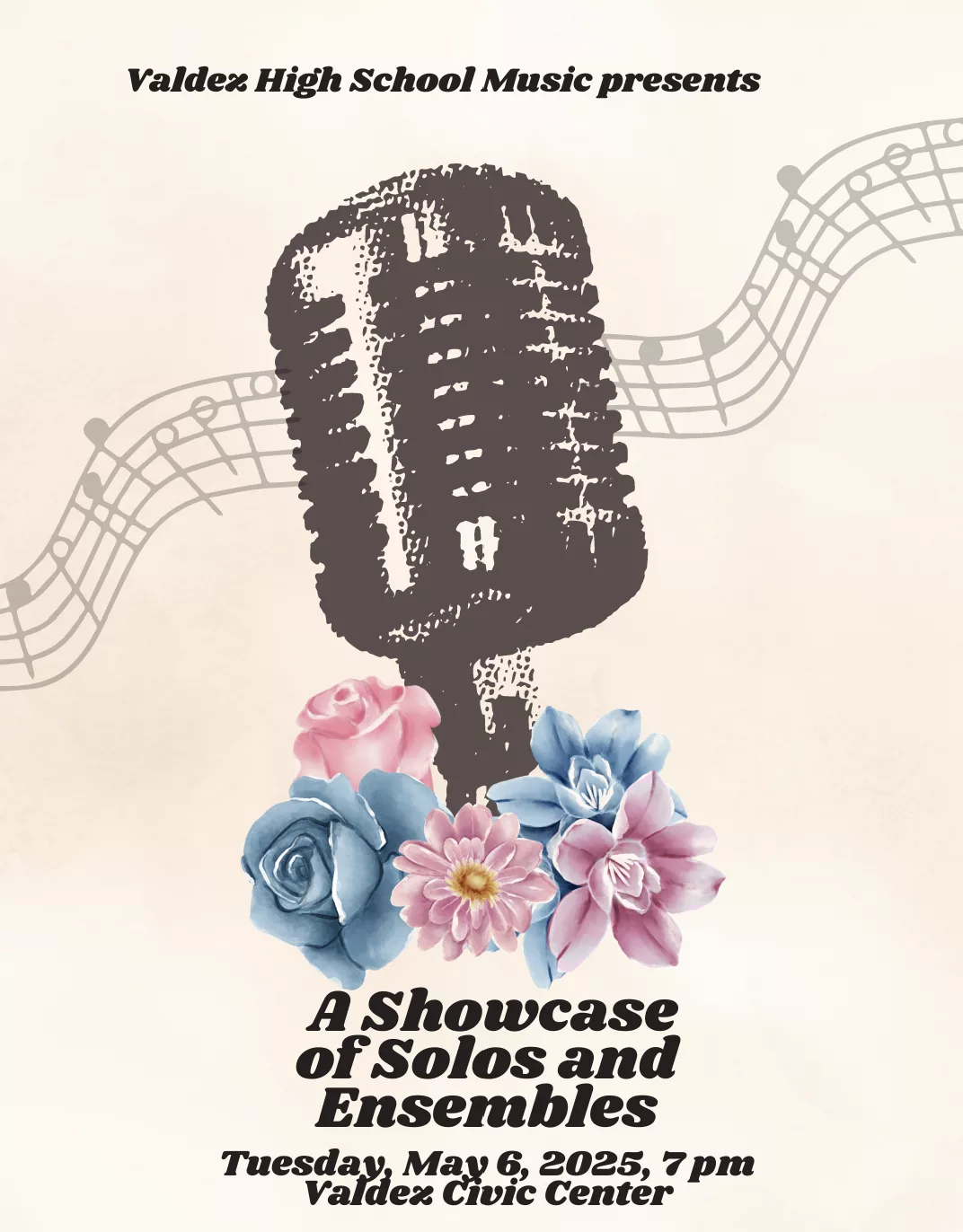 VHS Spring Concert Flier 2025