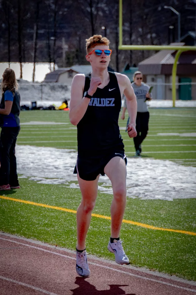 Cody at the Valdez/Glenallen/Gilson Middle School Track Meet 2025