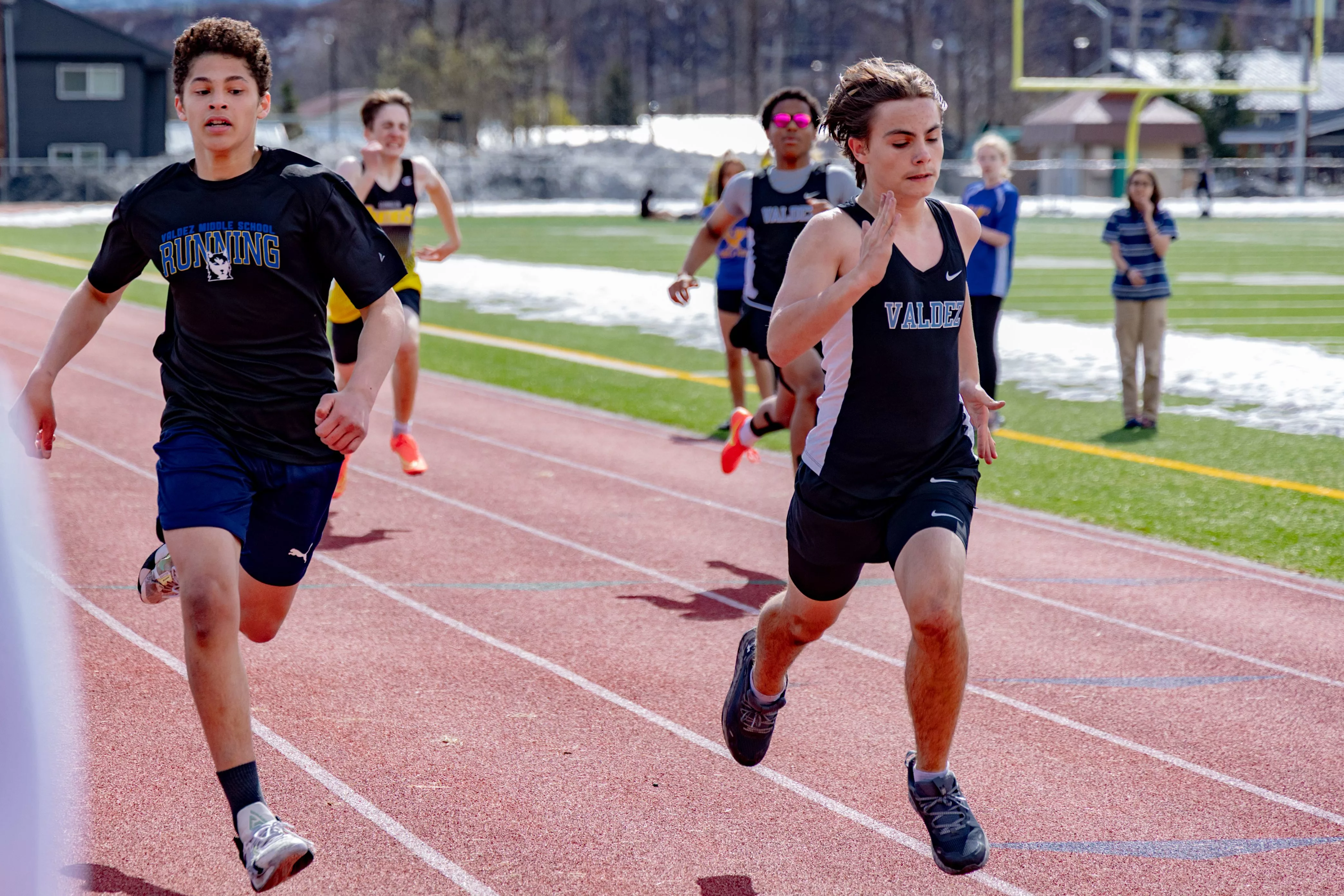 Kain at the Valdez/Glenallen/Gilson Middle School Track Meet 2025