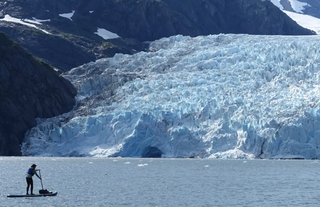 Alaska glaciers, like this one in Kenai Fjords National Park, are shrinking fast. Photo by Ned Rozell. 