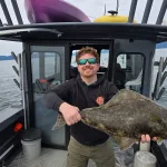 Chris Moulton Halibut: Chris Moulton was delighted to get back on the water and catching fish for the first time since his knee surgery this spring.