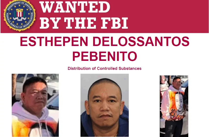 FBI Anchorage Announces $10,000 Reward in Search for Fugitive Esthepen Delossantos Pebenito