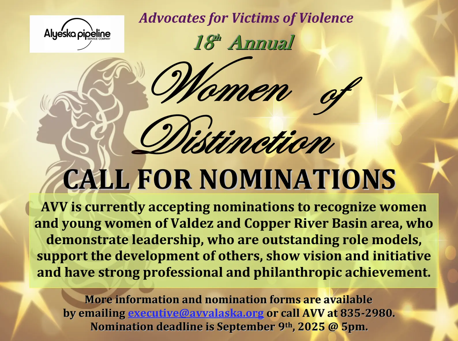 Women of Distinction 2025 Call for Nominations