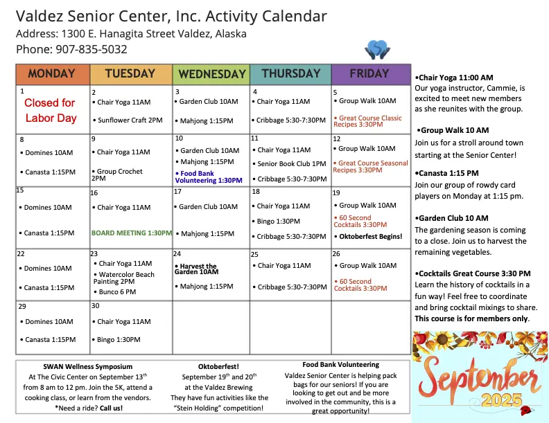 September Calendar 2025
