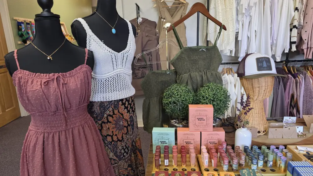 Clothing Display at Treasures Boutique SEPT 2025