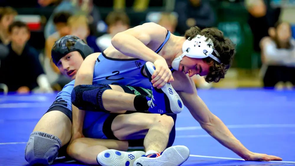 VHS Wrestling Snow Town, Photo of wrestlers by Joe Prax