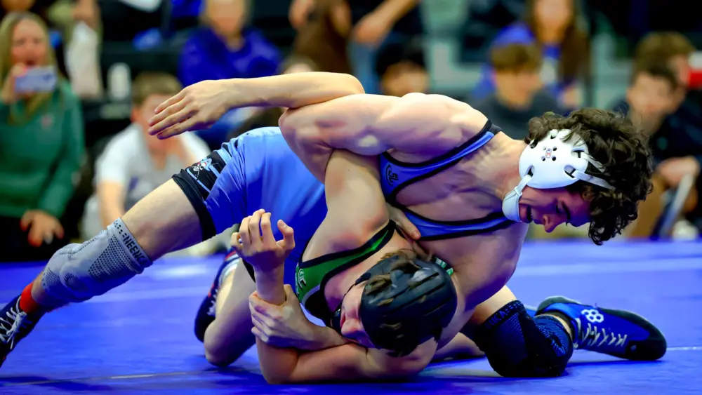 VHS Wrestling Snow Town, Photo of wrestlers by Joe Prax