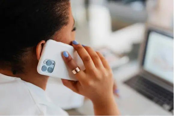 woman talking on the phone