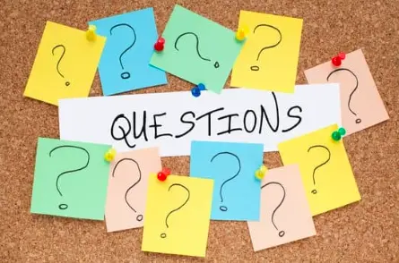 Question marks on post-its