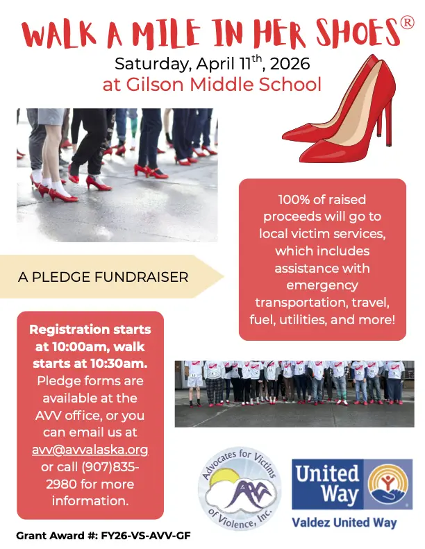 Walk a Mile In Her Shoes 2026 flyer
