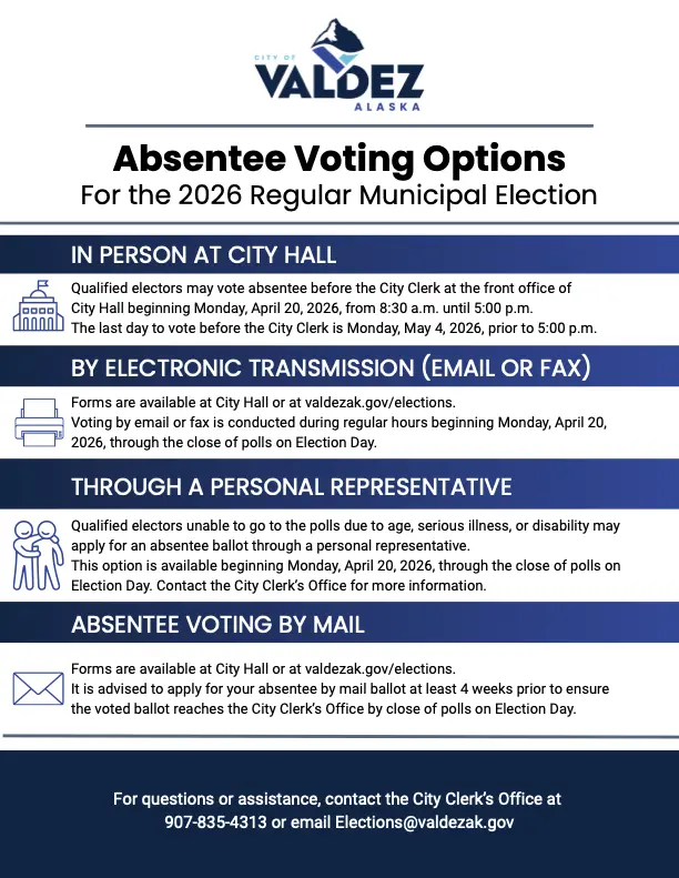 2026 Absentee Voting Flyer