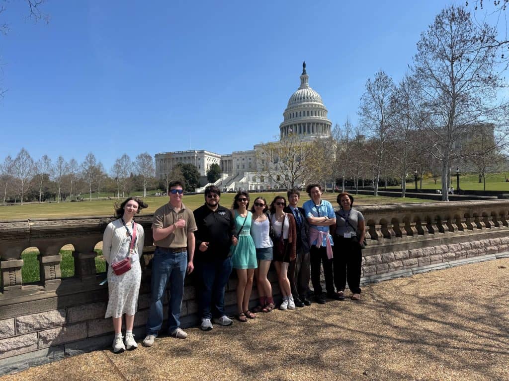 Nine VHS students participated in the National Close Up program in D.C.