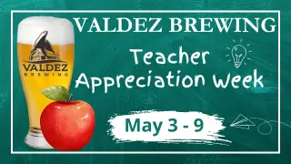 Buy a token for a teacher and put it in the appreciation jar. Teachers, come in and grab a token for a free beer all this week! May 3-9, 2026