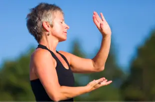 Woman doing Tai Chi