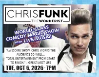 Chris Funk, Valdez Arts Council 2026-27 Season Flyer