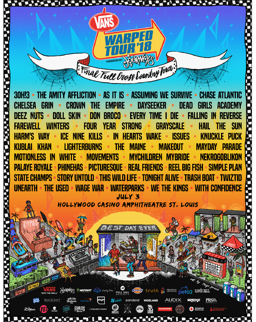 warped tour 2019 schedule