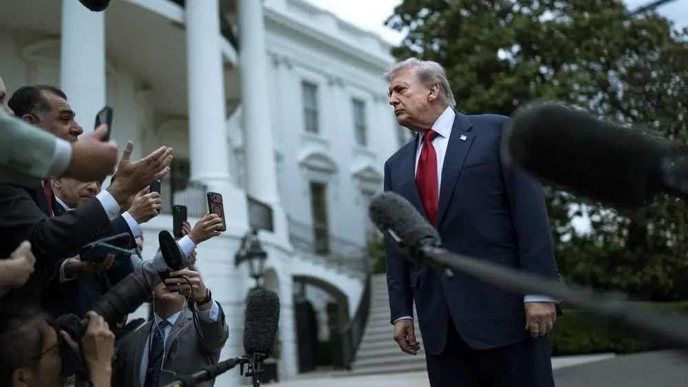 President Donald J. Trump boards Marine One on the South Lawn of the White House^ Friday^ May 8^ 2026