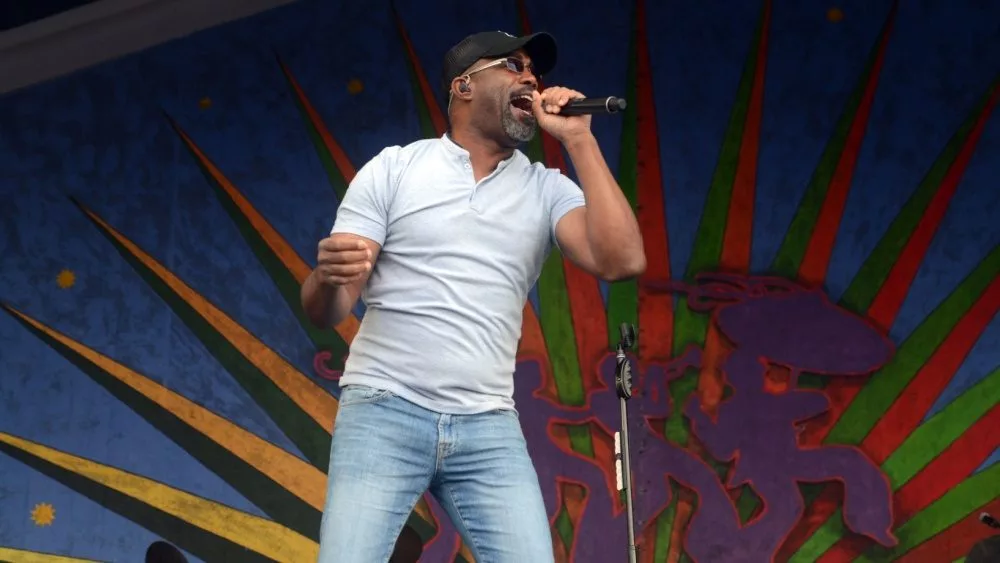 Darius Rucker of Hootie and the Blowfish^ performs at the 2017 New Orleans Jazz and Heritage Festival. New Orleans^ Louisiana - May 4^ 2017