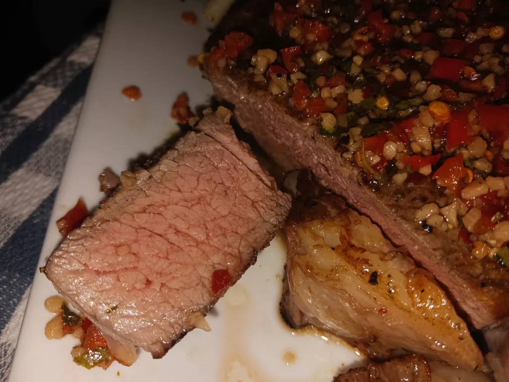 Reverse Sear BoneIn Ribeye Steak with Chimichurri Sauce Radio Dubuque