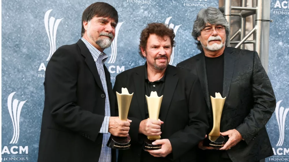 (L-R) Ted Genry^ Jeff Cook and Randy Owen of Alabama attend the 9th Annual ACM Honors at the Ryman Auditorium on September 1^ 2015 in Nashville^ Tennessee.