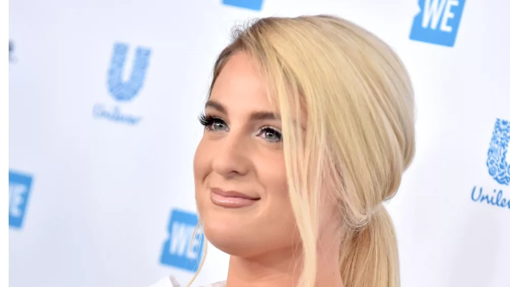 Meghan Trainor arrives for WE Day California 2019 on April 25^ 2019 in Inglewood^ CA