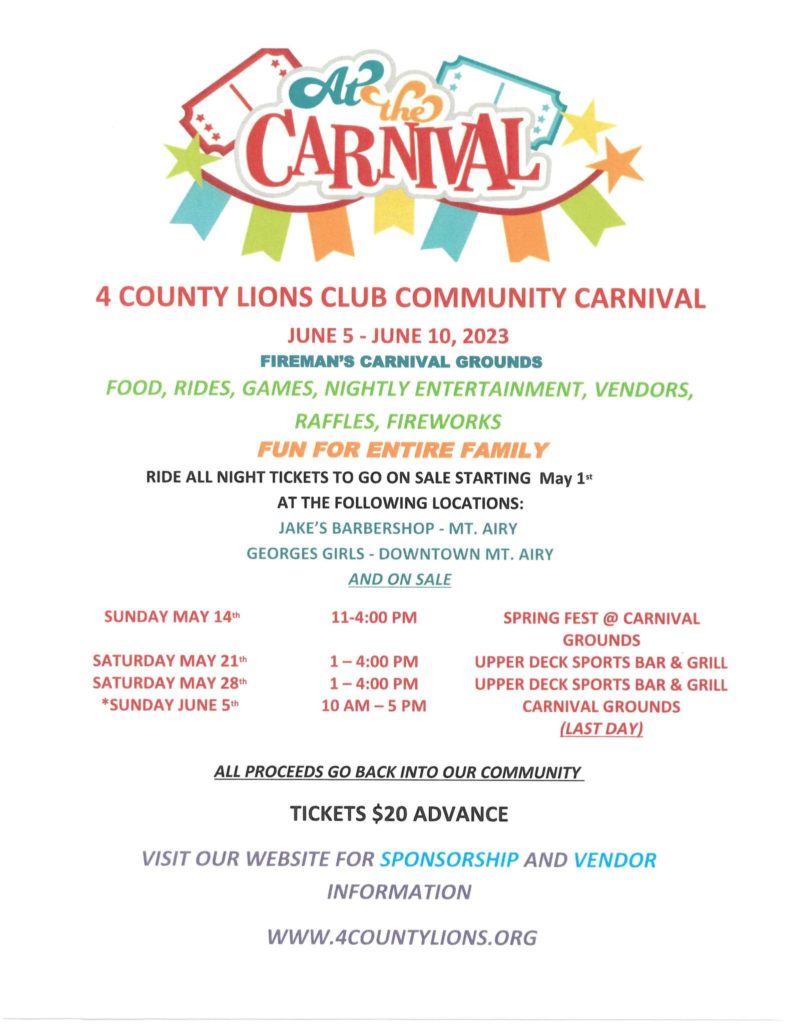 Mount Airy Carnival Grounds – 106.9 the Eagle