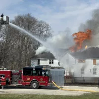 Fire at 224 N. Broad St. in Galesburg.