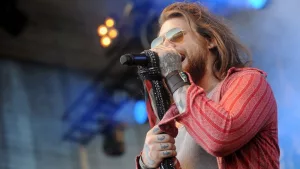 Singer Danny Worsnop of Asking Alexandria at festival Rock for People in Hradec Kralove^ Czech republic^ June 5^ 2015.