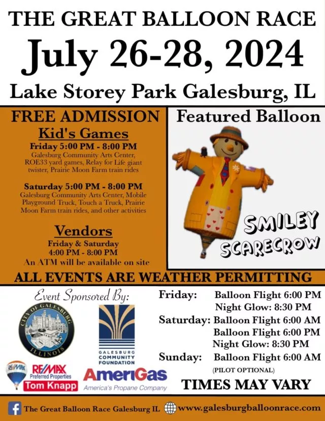 Flyer for the Galesburg Great Balloon Race