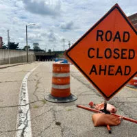 The South Seminary Street approach to eastbound East South Street has been closed to traffic since July 10^ 2024^ due to a water main break.