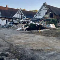 Demolition started Wednesday^ Sept. 25^ 2024^ on the clubhouse at Soangetaha Country Club in Galesburg.