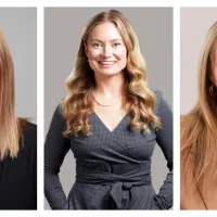 From left: Valerie Hinderliter was chosen as Staff Member of the Year^ Jennifer Wright was selected as Faculty of the Year^ and Becky Echelberger was named Adjunct Faculty of the Year at Sandburg College.