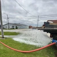 Street and Water Department employees have begun flushing and testing fire hydrants throughout town.