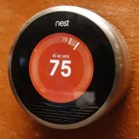 A Nest thermostat.