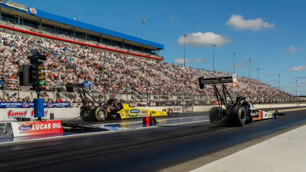 NHRA Top Fuel Dragster Series down the lane during the Betway Carolina Nationals. Sep 24^ 2023 - Concord^ NC