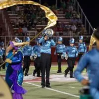 The Galesburg Marching Streaks excelled at the Morton Invitational on Saturday^ taking first in Class 4A^ Best Auxiliary for their color guard^ and the Grand Champion title. (PAUL F PHOTOGRAPHY)