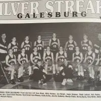 intage Galesburg Silver Streaks girls basketball team photo from 1990s