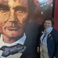 MARY DISSELER Photo: Springfield native Mary Disseler is a long-time volunteer at the Abraham Lincoln Presidential Museum^ where she educates visitors about the legacy of America’s 16th president. (Medill Illinois News Bureau photo by Erika Tulfo)