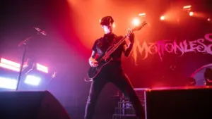 Motionless in whiter perform live at hte o2 victoria warehouse manchester uk. Manchester^ United Kingdom^ 17th march 2023