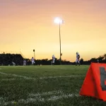 Football,Field,Night,Game,Sideline: Football Field Night Game Sideline