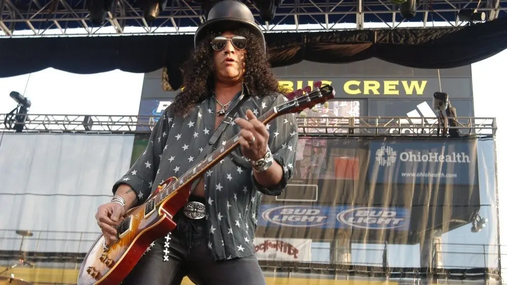 SLASH performing at Rock on the Range 2007^ located in Columbus Crew Stadium in Columbus^ Ohio^ USA on May 19^ 2007