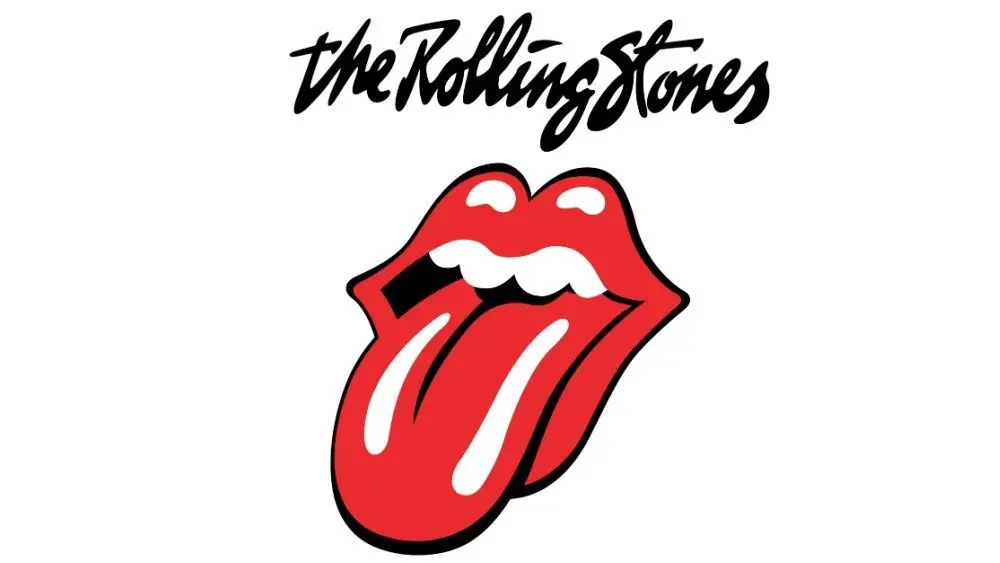 The Rolling Stones logo - on white background