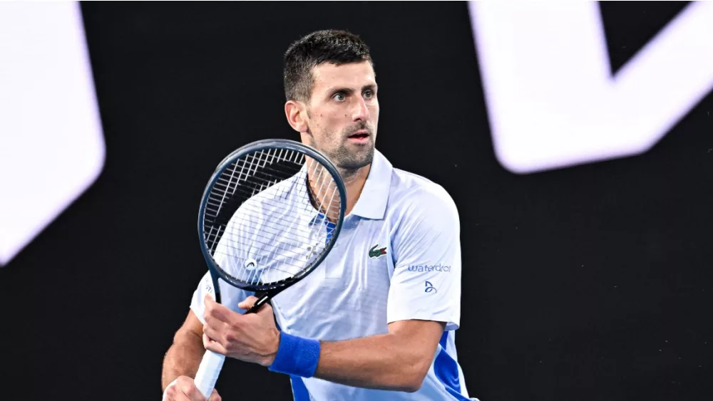 Novak Djokovic of Serbia during the Australian Open AO 2024 Grand Slam tennis tournament on January 19^ 2024 at Melbourne Park in Australia.