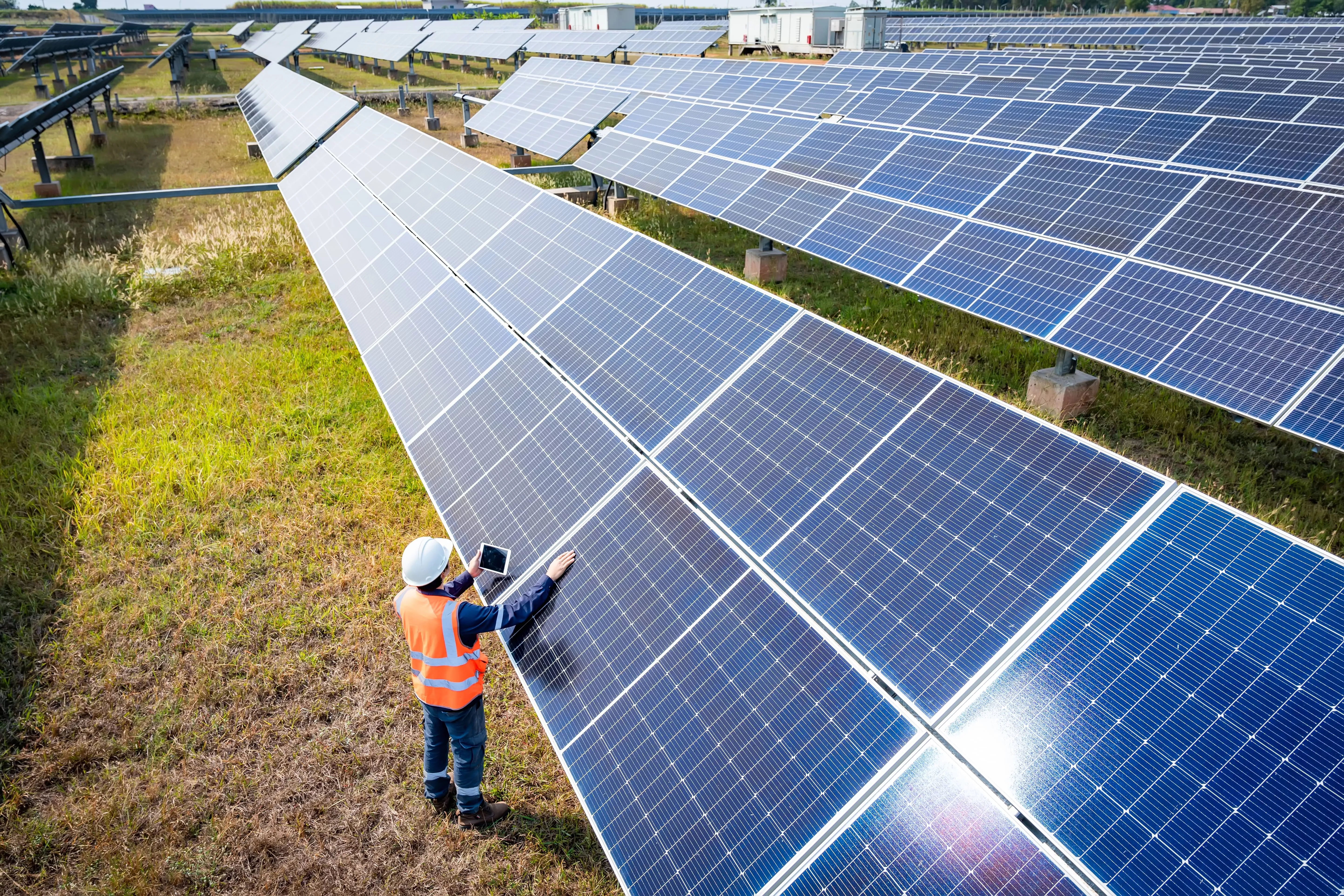 solar farm stock image from Shutterstock