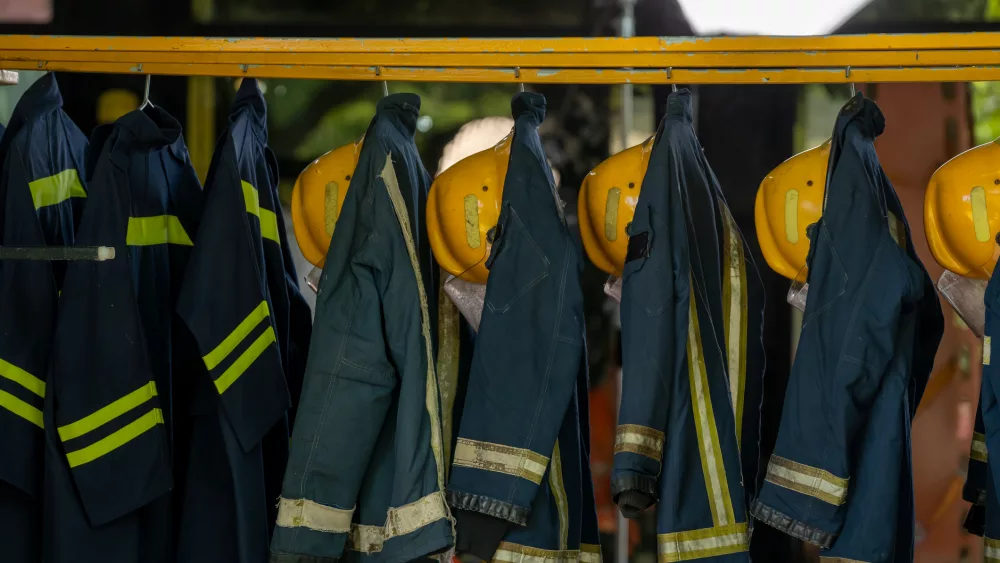 firefighter-protection-clothes-hanging-in-the-fire-station